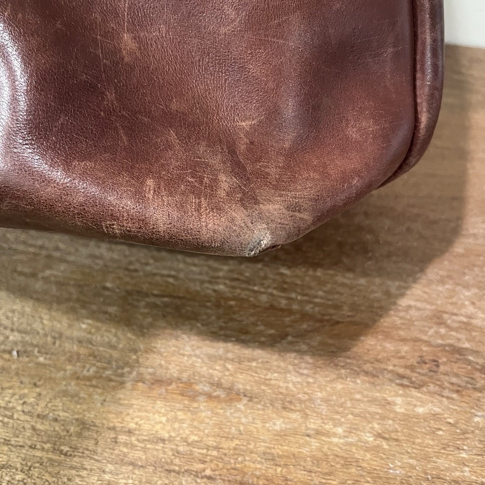 Dooney & Bourke Florentine Logo Lock Brown Leather Hobo Bag w/Dust Bag Pls Read - Picture 9 of 16